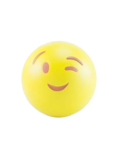 Pallina Antistress Emoji Occhiolino 3D in PU Giallo Ø7cm -