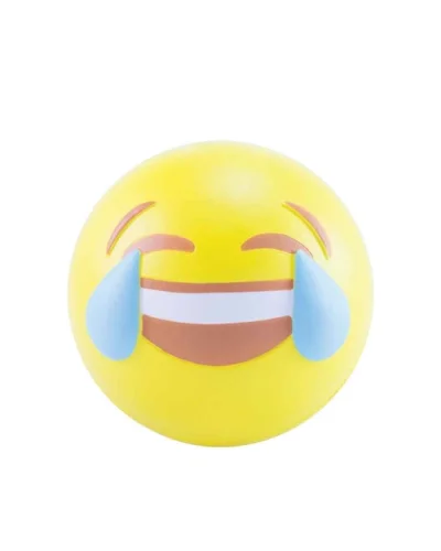 Pallina Antistress Emoji 3D Ride, Poliuretano Giallo Ø 7cm