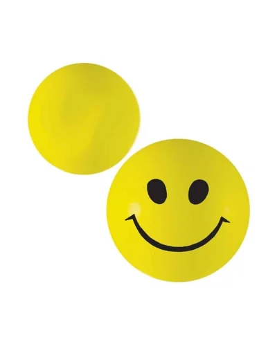 Pallina Smile Antistress gialla 7cm in poliuretano | Giallo