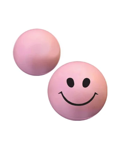 Pallina Smile Antistress gialla 7cm in poliuretano | Rosa