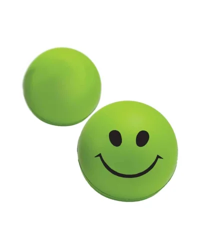 Pallina Smile Antistress gialla 7cm in poliuretano | Verde Lime