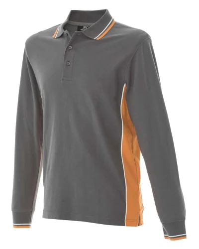 Polo Malta Manica Lunga Uomo 100% Cotone Piqué Regular Fit