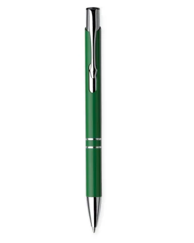 Penna a sfera in alluminio con refill nero pratica e resistente Verde