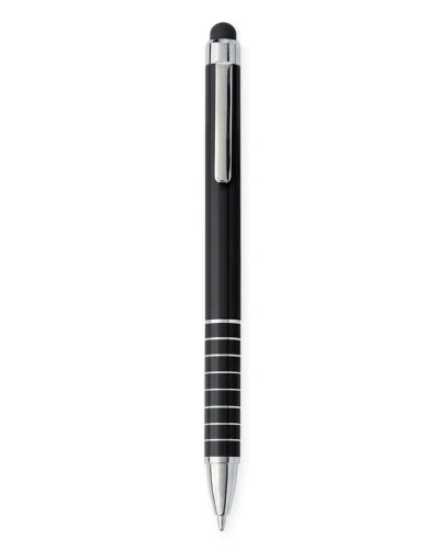 Penna a sfera touch Tokyo Naxos blu e argento con punta soft Nero
