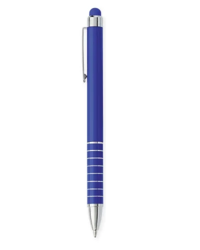 Penna a sfera touch Tokyo Naxos blu e argento con punta soft Royal