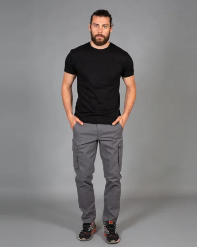 Pantalone France multitasche uomo elasticizzato cotone Regular