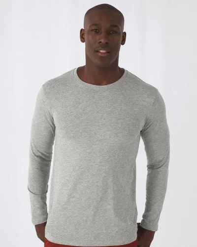 B&C Inspire LSL T Uomo Cotone Organico 140g Vestibilità Media