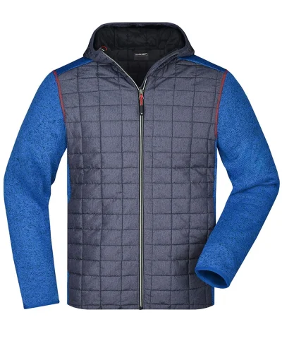 Giacca ibrida uomo grigia-antracite, poliestere 280g/m²