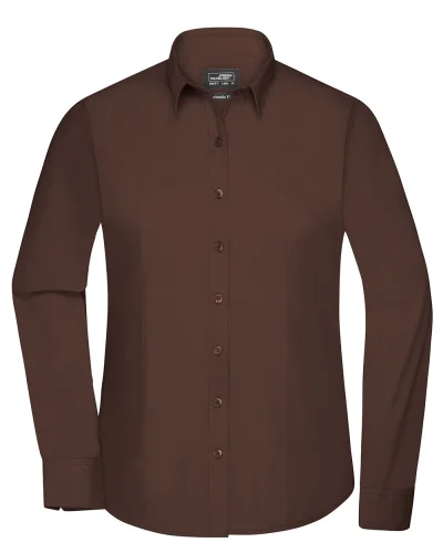 Camicia donna Aqua, Body Fit 105g/m² Brown