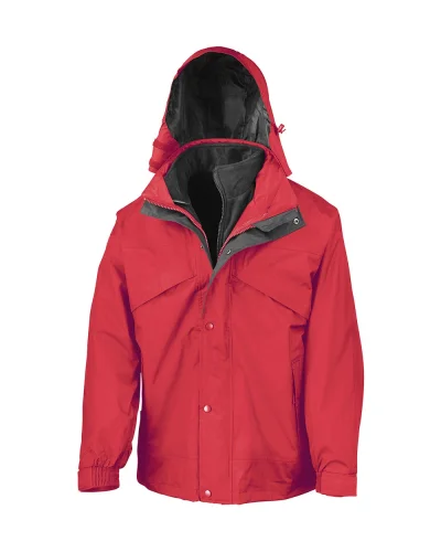 Giacca 3 in 1 Northpeak con interno pile caldo removibile Rosso