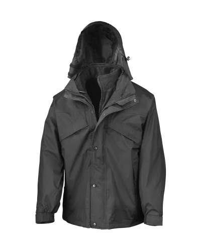 Giacca 3 in 1 Northpeak con interno pile caldo removibile Nero