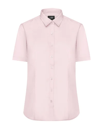 Ladies' Camicia Aqua Manica Corta Popeline Body Fit 105g/m² Light-Pink