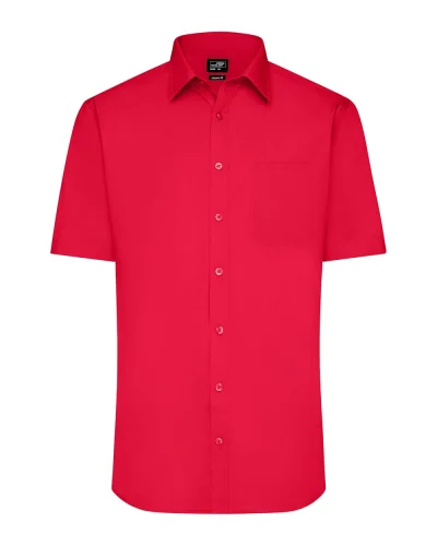 Aqua S Camicia Uomo Popeline Manica Corta Classic Fit