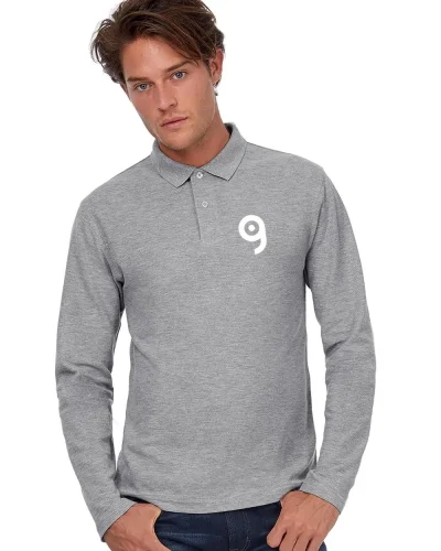 Polo maniche lunghe cotone 180g B&C Medium Fit, vari colori