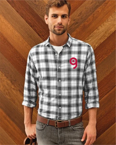 Camicia Uomo Wrangler Ginmill Check, Cotone 100%, Medium Fit