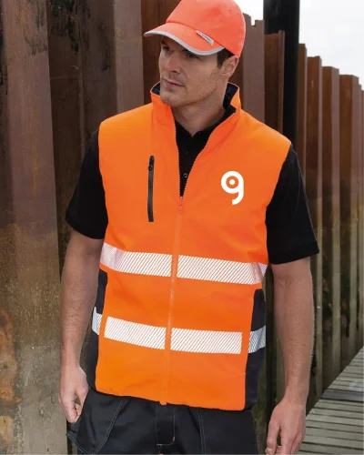 Gilet reversibile  imbottito, riflettente, leggero colore Nero