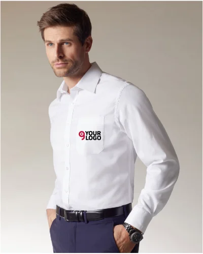 Camicia uomo cotone micro-twill con taschino, comfort e stile