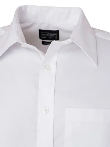 Camicia uomo cotone micro-twill con taschino, comfort e stile