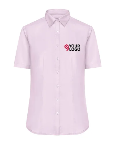 Camicia donna a manica corta, 100% cotone, Classic Fit