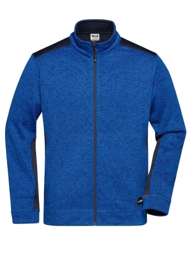 Strong Giacca Workwear Fleece Uomo, Pile Maglia, Inserti Softshell