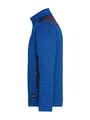 Strong Giacca Workwear Fleece Uomo, Pile Maglia, Inserti Softshell