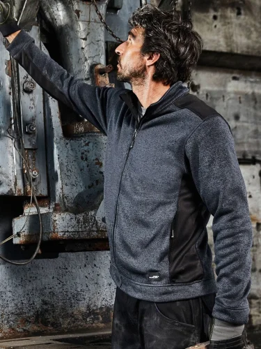 Strong Giacca Workwear Fleece Uomo, Pile Maglia, Inserti Softshell