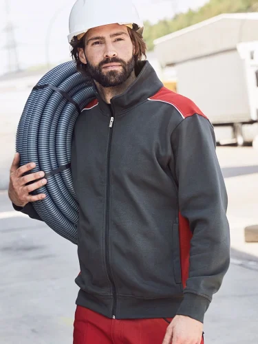 Felpa da Lavoro Uomo Nera, Resistente, Felpata, 70% Cotone