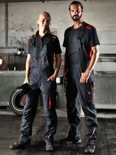 Salopette da lavoro Bib-Level 2 ergonomica, cotone elastan