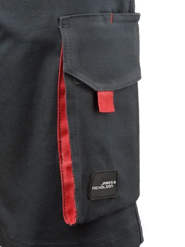 Bermuda da lavoro in canvas con tasche e riflettenti
