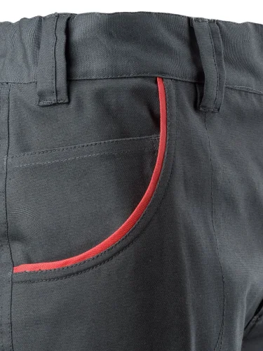 Bermuda da lavoro in canvas con tasche e riflettenti