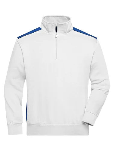 Workwear Felpa Half-Zip Nero/Lime 70% Cotone 290g/m²