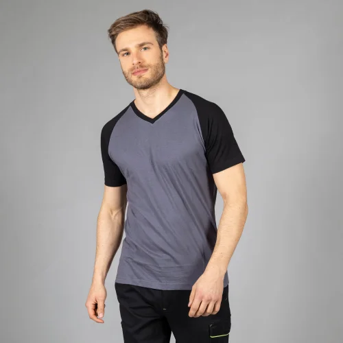 Alicante T-shirt uomo, collo a V, 100% cotone premium