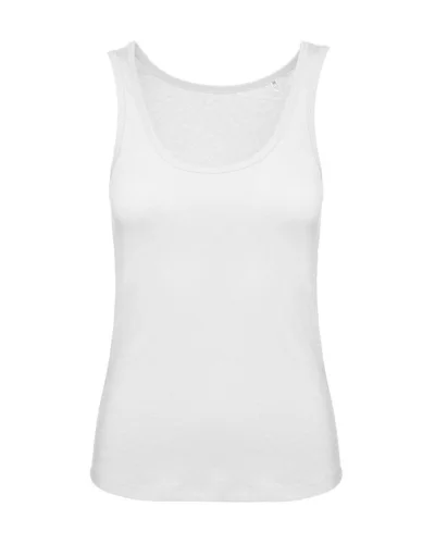 Canottiera Donna B&C Inspire Tank T, Cotone Bio, Medium Fit, 140g White