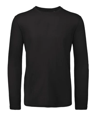 B&C Inspire LSL T Uomo Cotone Organico 140g Vestibilità Media Black