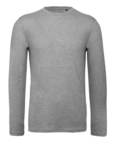 B&C Inspire LSL T Uomo Cotone Organico 140g Vestibilità Media Sport grey