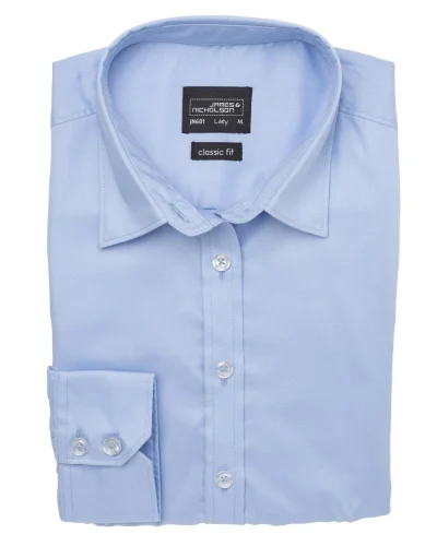 Camicia donna twill cotone 100% body fit maniche lunghe