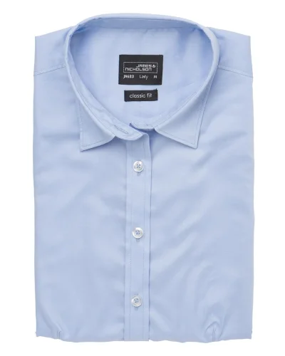 Camicia donna a manica corta, 100% cotone, Classic Fit