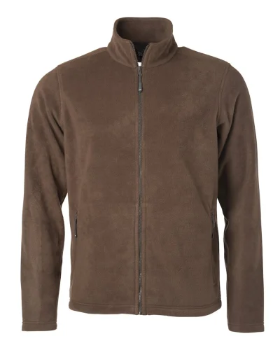 Fleece Jacket Uomo Nero S, 100% Poliestere, Regular Fit 280g Brown