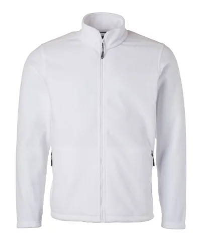 Fleece Jacket Uomo Nero S, 100% Poliestere, Regular Fit 280g White