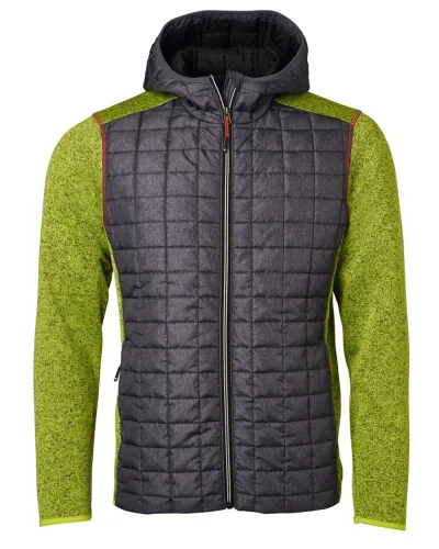 Giacca ibrida uomo grigia-antracite, poliestere 280g/m² Kiwi-Melange/Anthracite-Melange