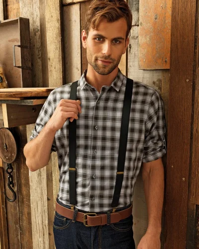 Bar Mulligan Camicia Uomo Cotone Quadri Colorata Manica Lunga