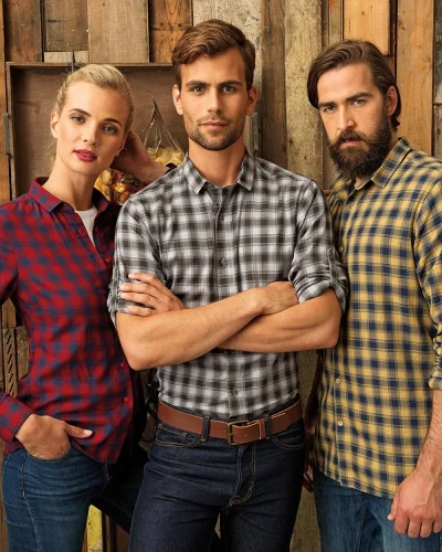 Bar Mulligan Camicia Uomo Cotone Quadri Colorata Manica Lunga