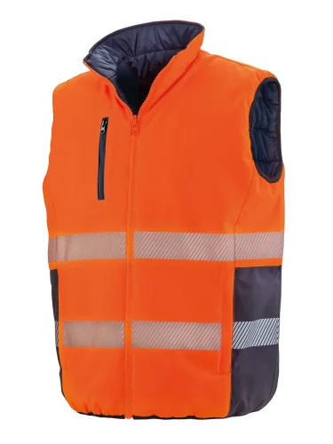 Gilet reversibile  imbottito, riflettente, leggero colore Nero
