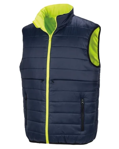 Gilet reversibile  imbottito, riflettente, leggero colore Nero