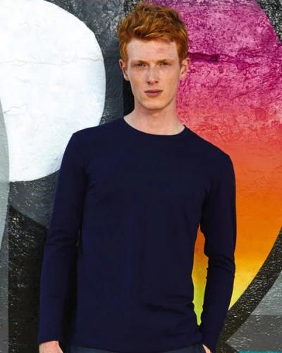B&C Inspire LSL T Uomo Cotone Organico 140g Vestibilità Media
