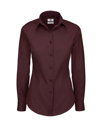 Camicia donna Slim Tie in cotone ed elastan 135g/m² Luxurious Red