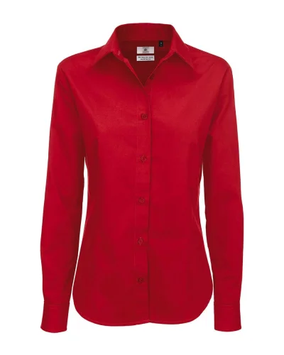 Camicia donna cotone, slim fit, polsino angolare