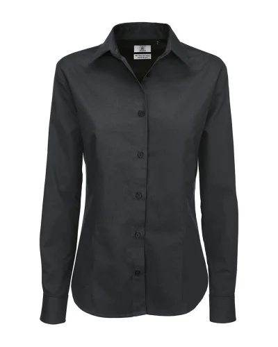 Camicia donna cotone, slim fit, polsino angolare
