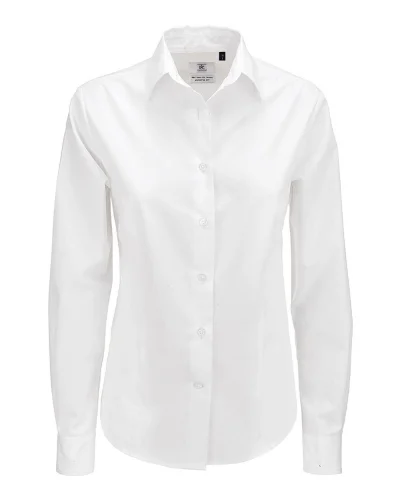 Camicia donna Slim popeline EASY CARE, colletto femminile Kariban White