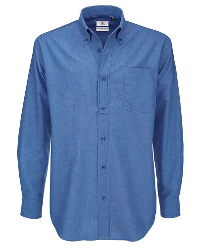 Camicia Oxford da Uomo 135g Regular Fit Easy Care Blue Chip